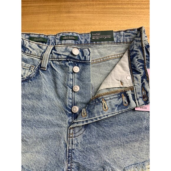 Wild Fable Junior Teens Distressed Denim High-Waisted Shorts w/ Raw Hem Size 8 - Picture 4 of 14
